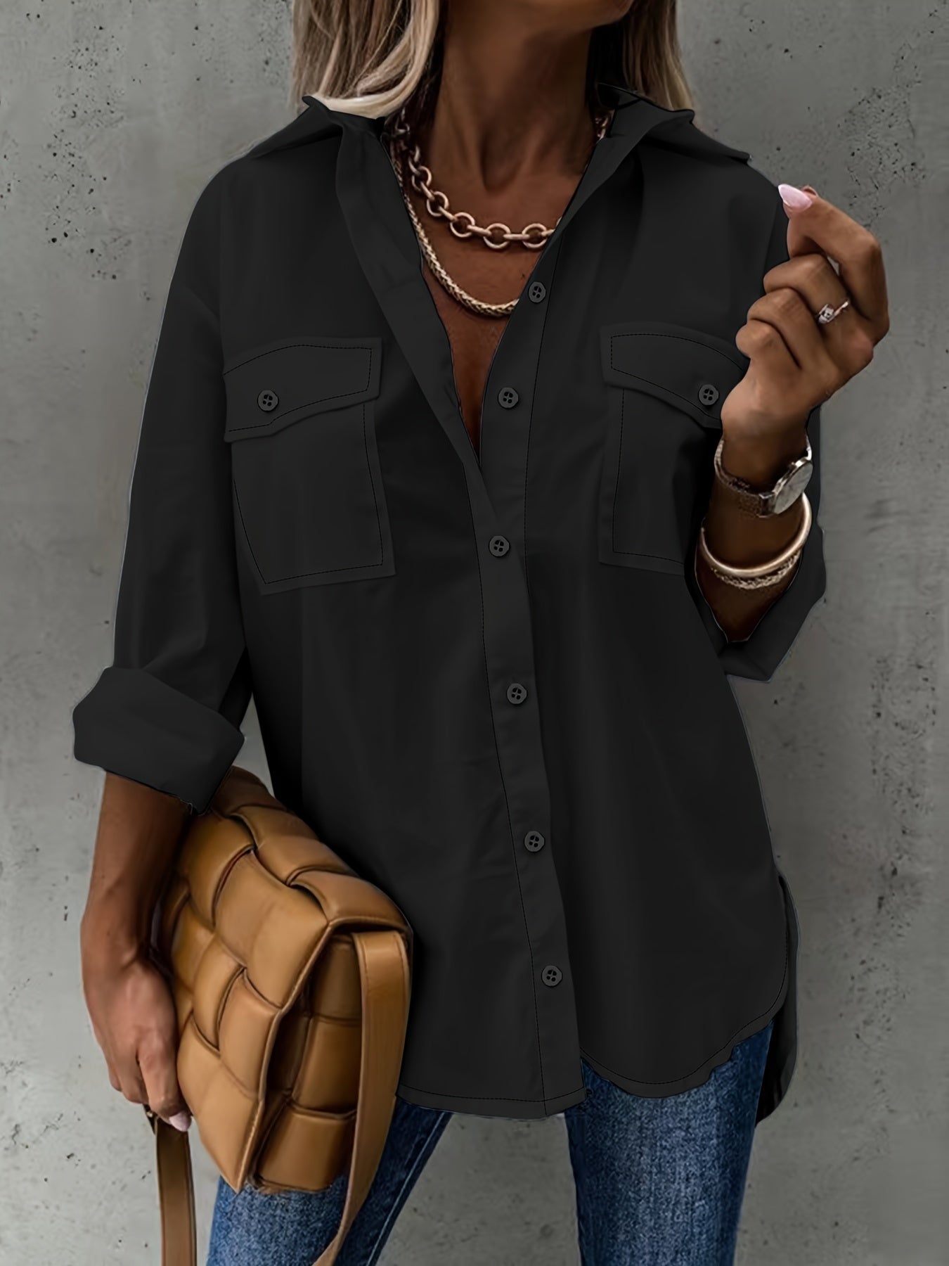 Harper Classic Sketch Button-Down Blouse
