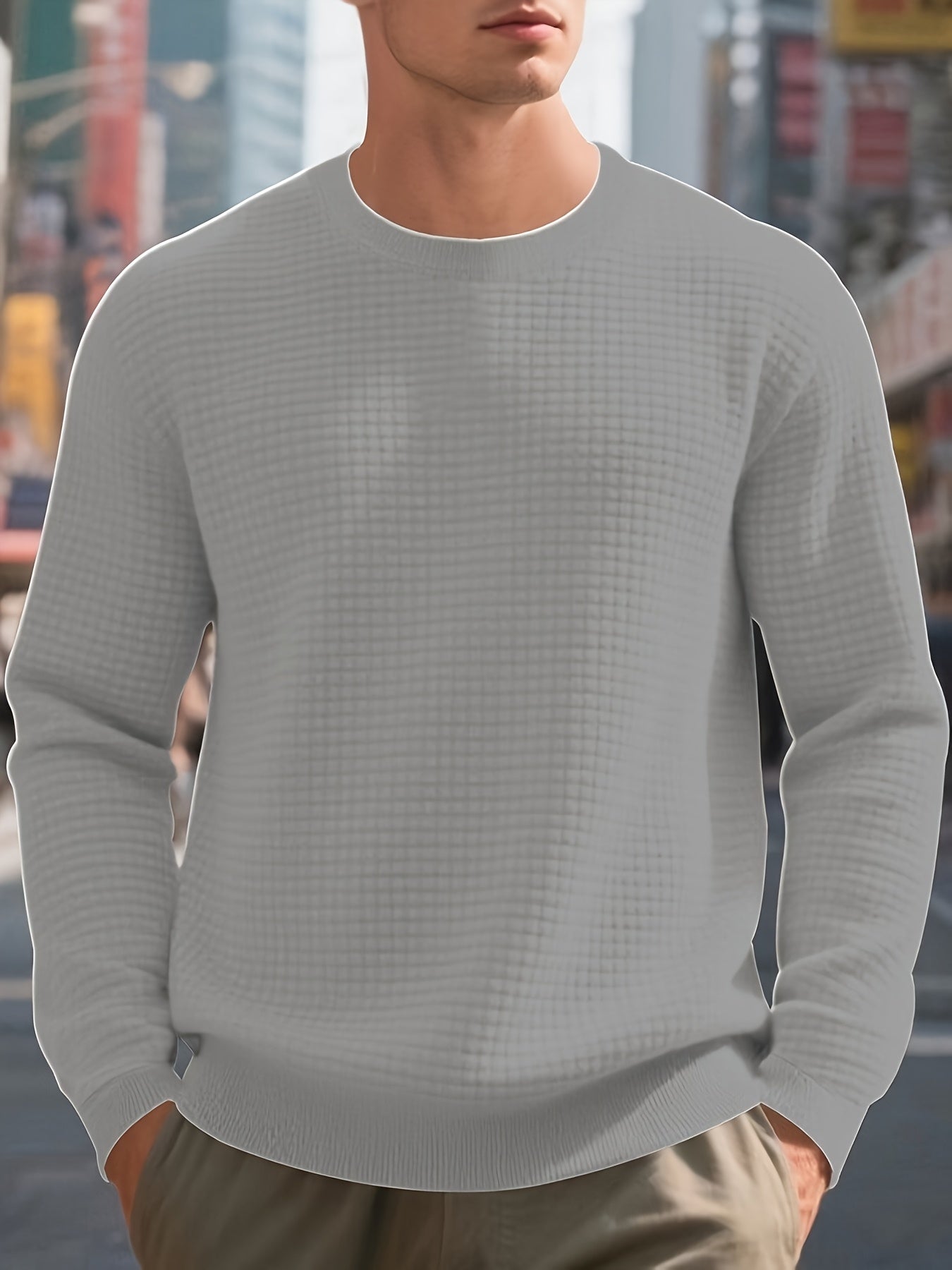 Hudson Textured Knit Crewneck Sweater