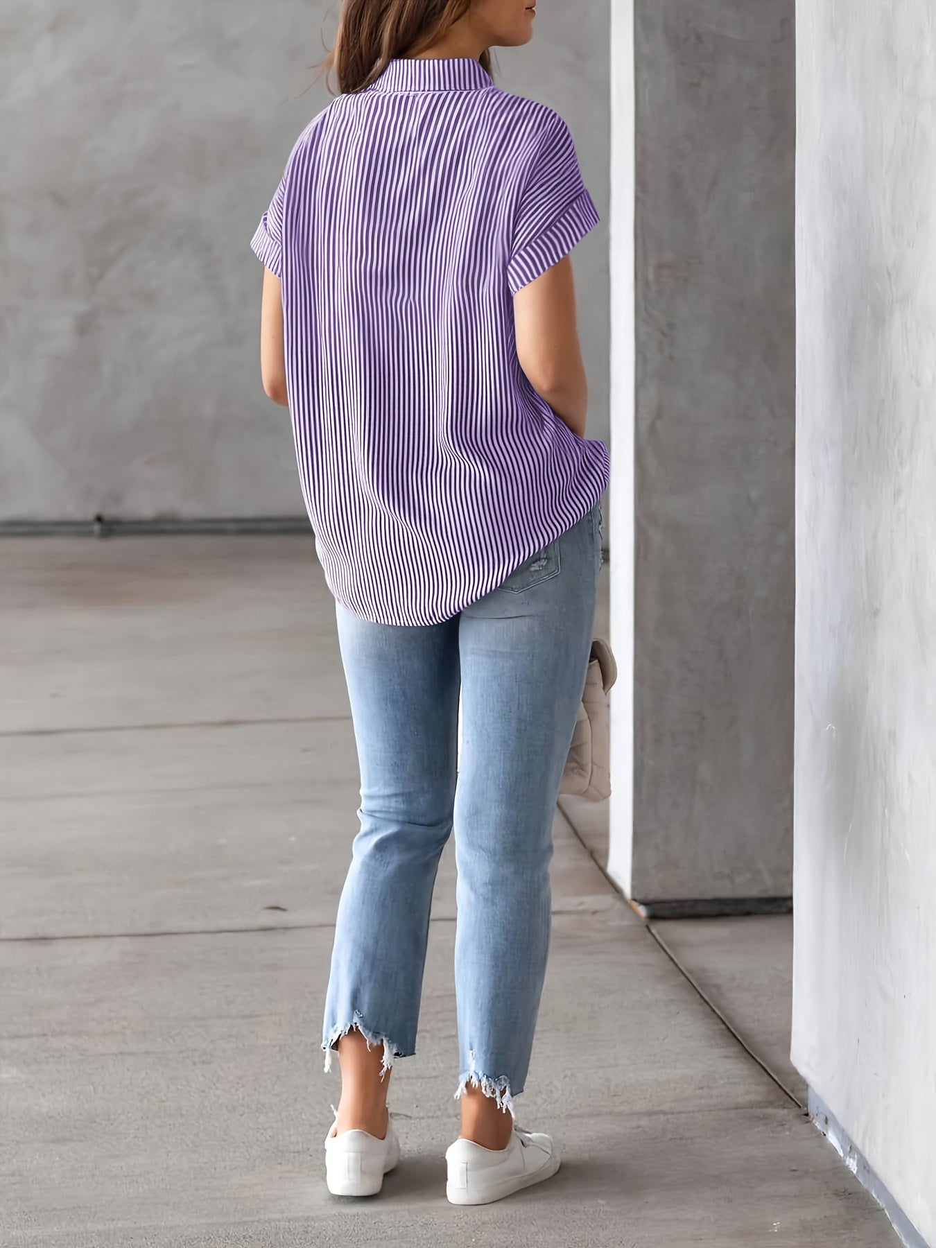 Harper Delilah Stripe Short Sleeve Blouse