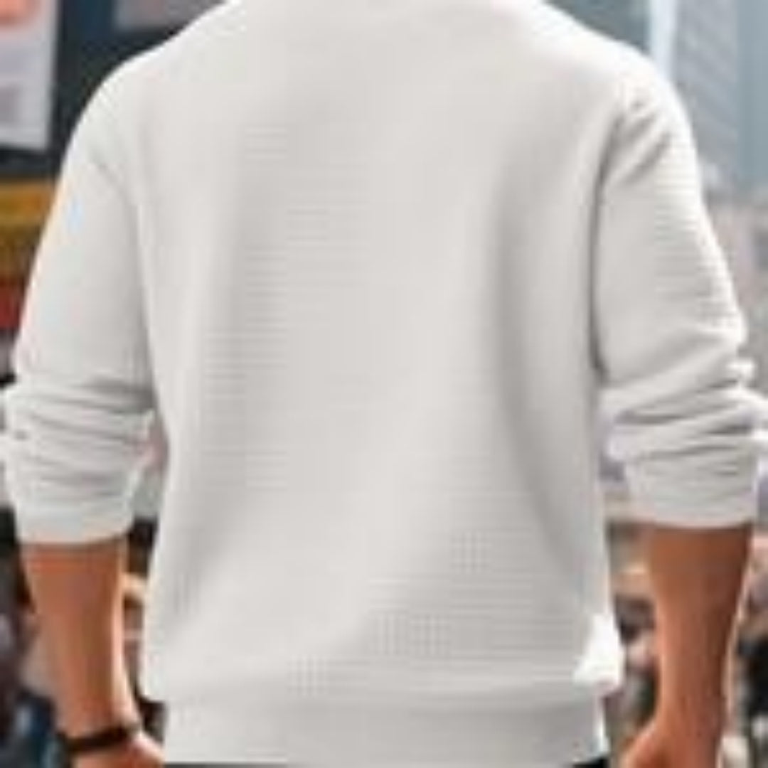 Hudson Textured Knit Crewneck Sweater