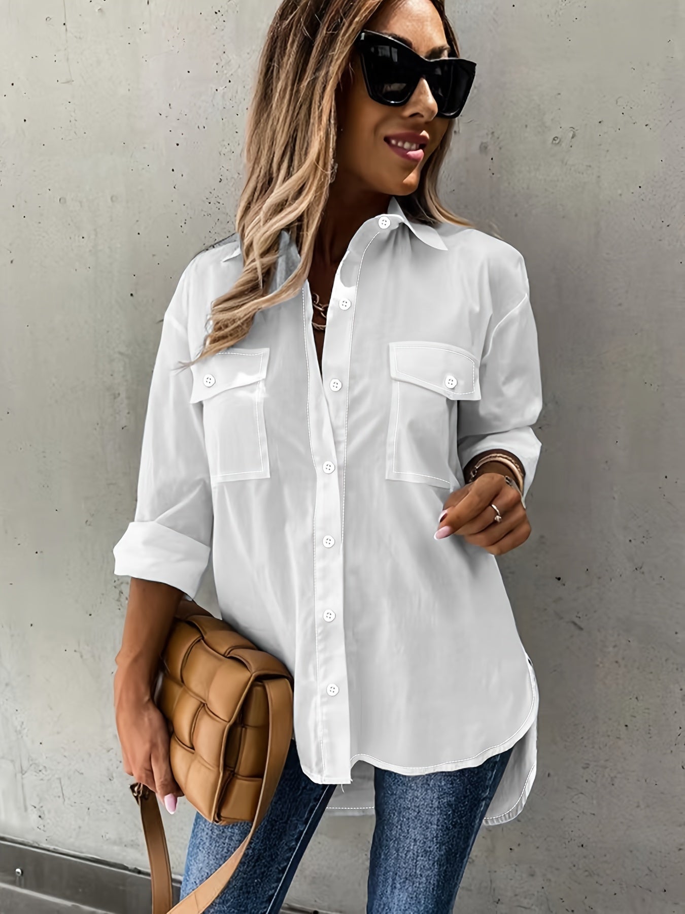Harper Classic Sketch Button-Down Blouse