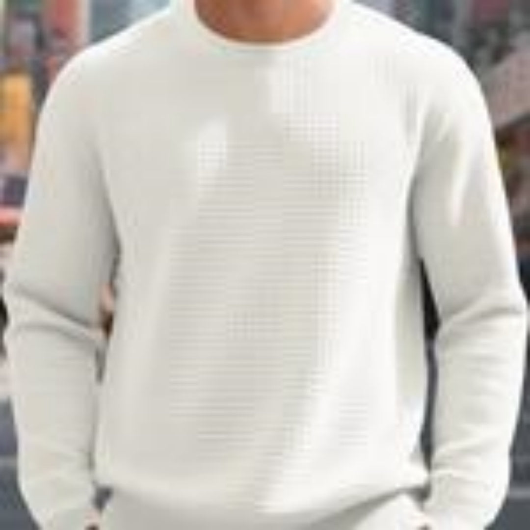 Hudson Textured Knit Crewneck Sweater