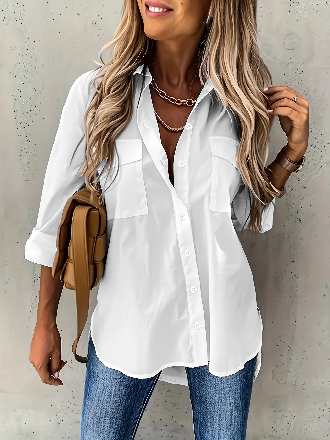 Harper Classic Sketch Button-Down Blouse