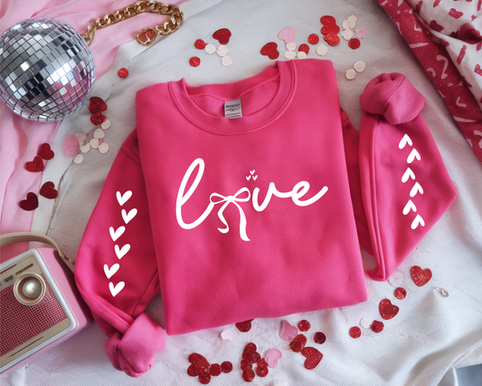 💕 VALENTINE PINK “LOVE” SWEATSHIRT